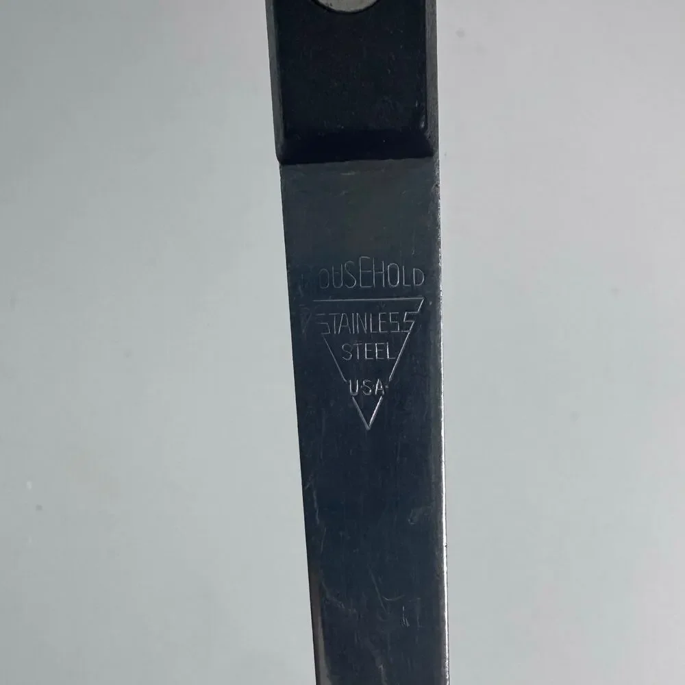 Vintage Household Set of 2 Stainless Steel Ladle and Turner USA Made Utensil